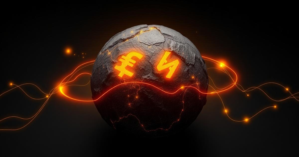 Forex trading education graphic showing currency symbols and global exchange flows