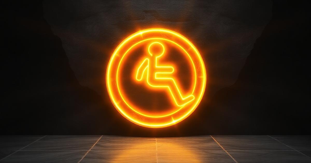 Glowing universal accessibility symbol representing inclusive website design