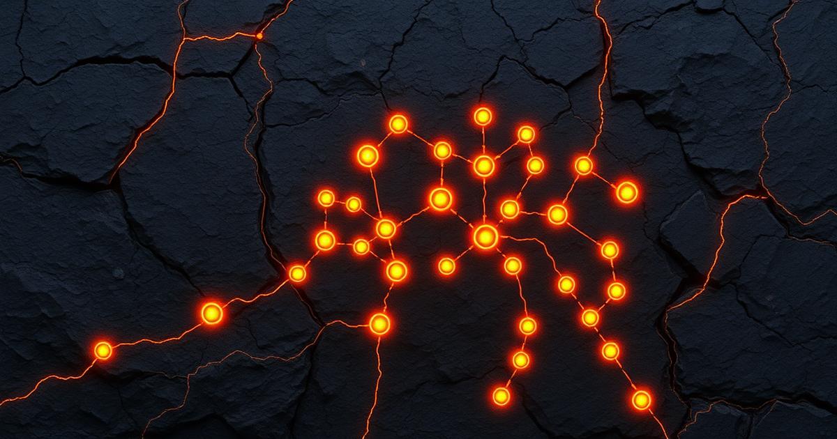 Mine map illustration with glowing tunnel branches representing a website sitemap